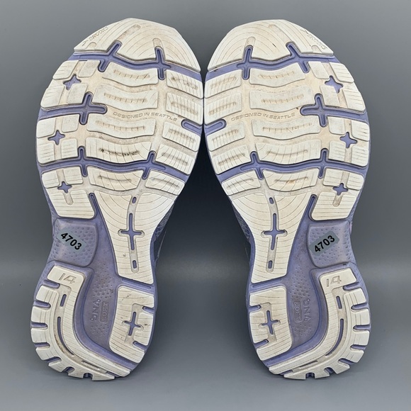 Brooks Ghost 14 Grey Purple Running Shoes 1203561B566 Women’s Sz 8.5 - Picture 10 of 10